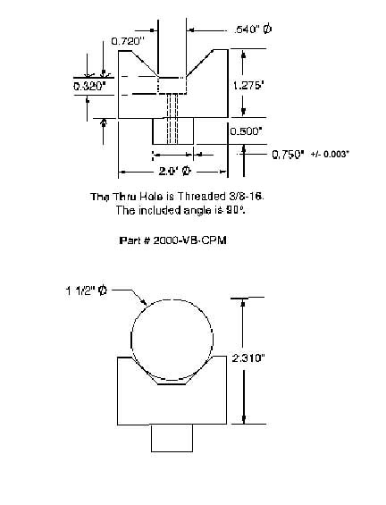 V Block Drawing