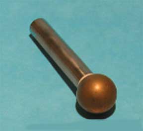 DIAMOND CHARGED BALL ON STEM, ARMOR PLATED, SIZE: 1/8" - 0.125", 9 MICRON DIAMOND LAP