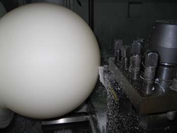 finished machined 12 inch plastic ball