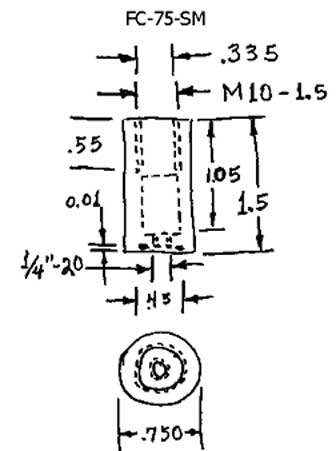 FC-75-SM, Flat Cylinder - Surface Mounted