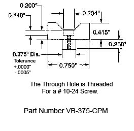 Bal-tec - A Mid Size Vee Block - Cylindrical Post Mounted