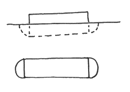 Figure #11., Cylinders Glued into a Cylindrical Pocket