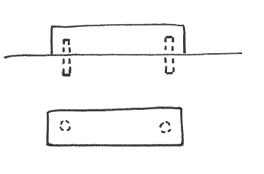 Figure #16., Truncated Cylinder with Two Blind Holes Glued on the Platform over Two Pins