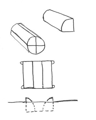 Figure #19., Quarter Round Glued into Machined Trench in Platform