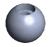 Full Ball with Counterbored Hole
