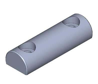 Truncated Cylinder with Counterbored Holes